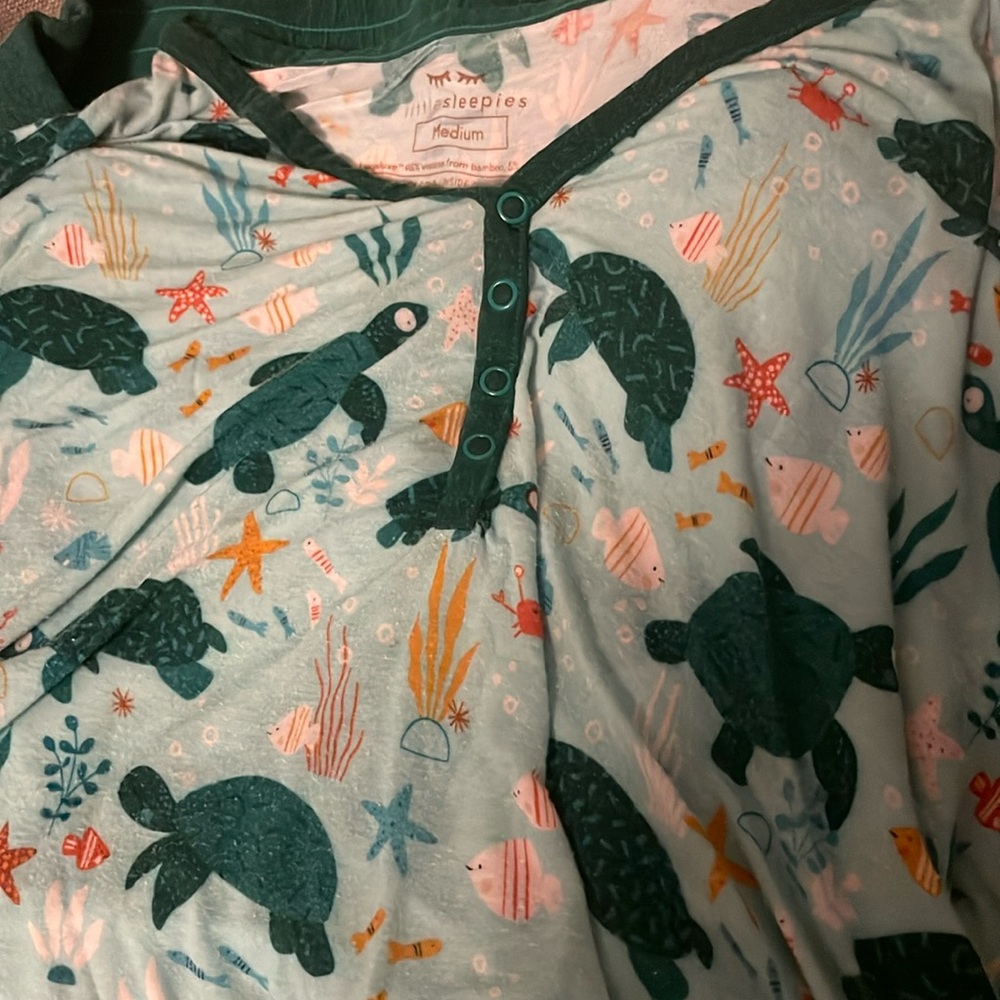 Little Sleepies Sea Turtle Womens Pajama Set